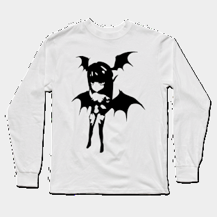 Succubus minimal silhouette white Long Sleeve T-Shirt